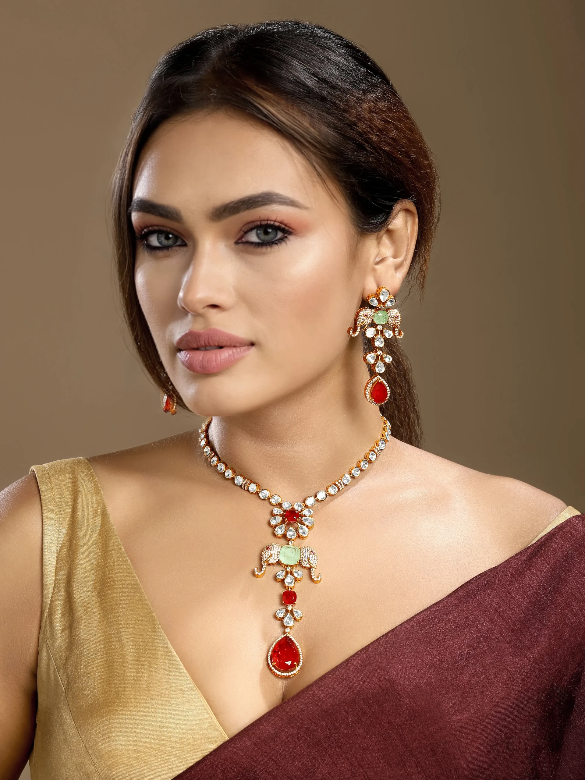 Handcrafted designer jewellery for Indian and western styling from Golden Muslin By Hrisha