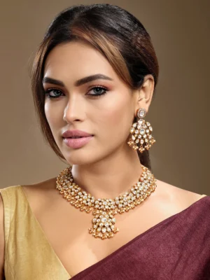 Handcrafted versatile statement jewellery piece for Indian and western wear from Golden Muslin By Hrisha