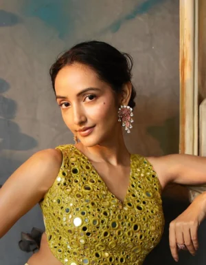 Coralline Drops Statement Earrings in Precious Coral & Moissanite