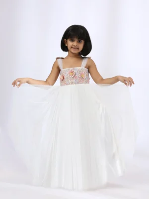 Embroidered Ivory Gown