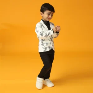 White Bird Print BlNehaG-AZer with Front Pockets