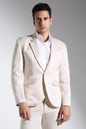 Blazer with Cube Print