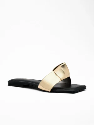 Gold Metallic Flat Mule - Flats for Women & Gold Heels