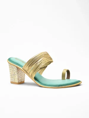 Green Block Heel Sandal - Block Heels Women & Party Heels for Women