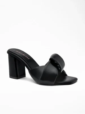 Nude Knot Block Heel Mule - Block Heels Women & Nude Heels for Women