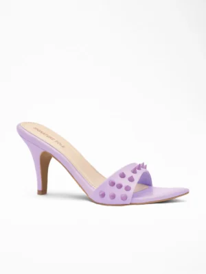 Lavender Spike Stud Heels Mule - Heels for Women & Embellished Heels for Women