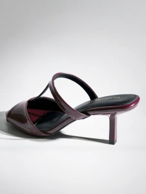 Black Leather Gladiator Block Heel - Block Heels Women & Black Heels for Women